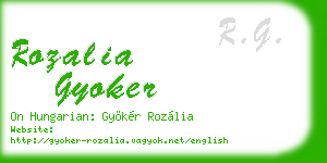 rozalia gyoker business card