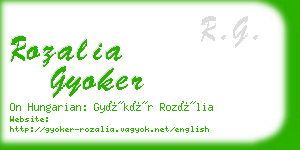 rozalia gyoker business card